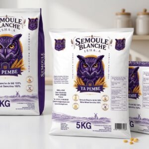 ISHA.A YA PEMBE White Wheat Semolina (Semoule Blanche) – 5 kg